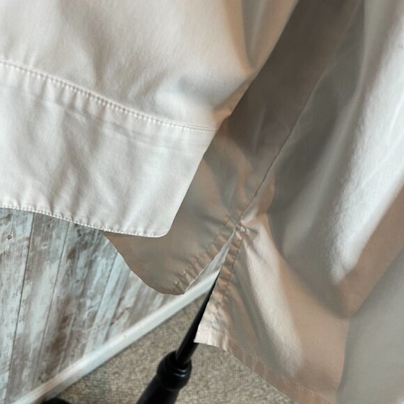 Denim & Company White 3/4 Sleeve Button Down Shirt size XL - Picture 3 of 4